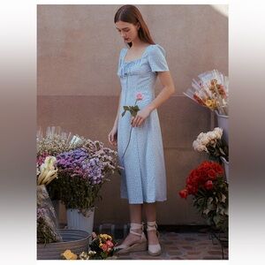 FRRW WCONCEPT Floral Blue Dress